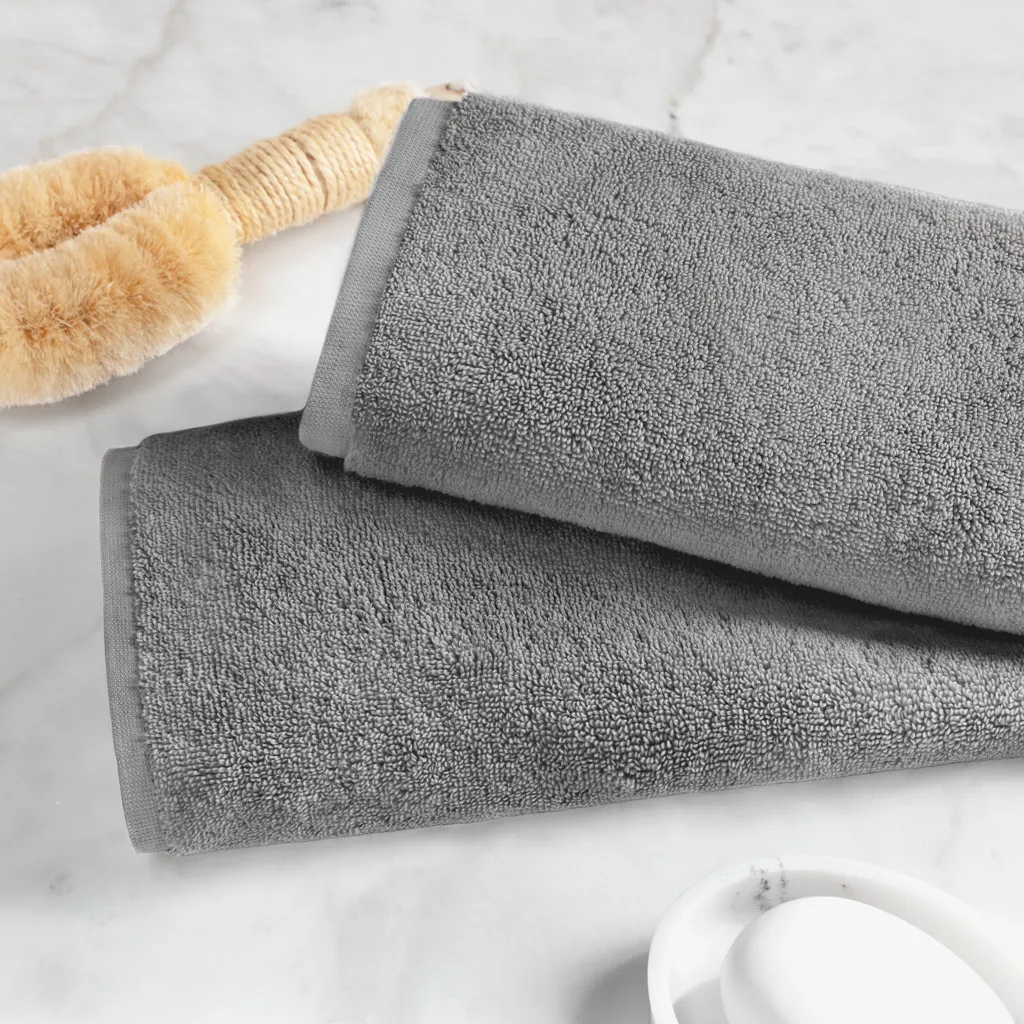 Plush Shadow Grey Bath Towel