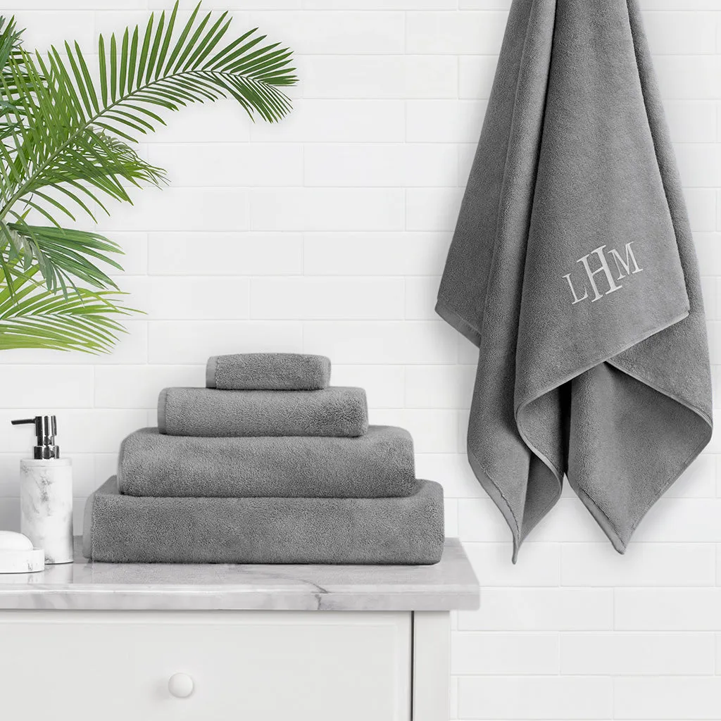 Plush Shadow Grey Bath Towel