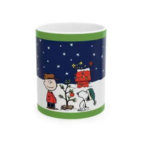 Princess Grace Whimsical Holiday Ceramic Mug - Snoopy and Friends Christmas Design, Perfect Gift for Festive Cheer