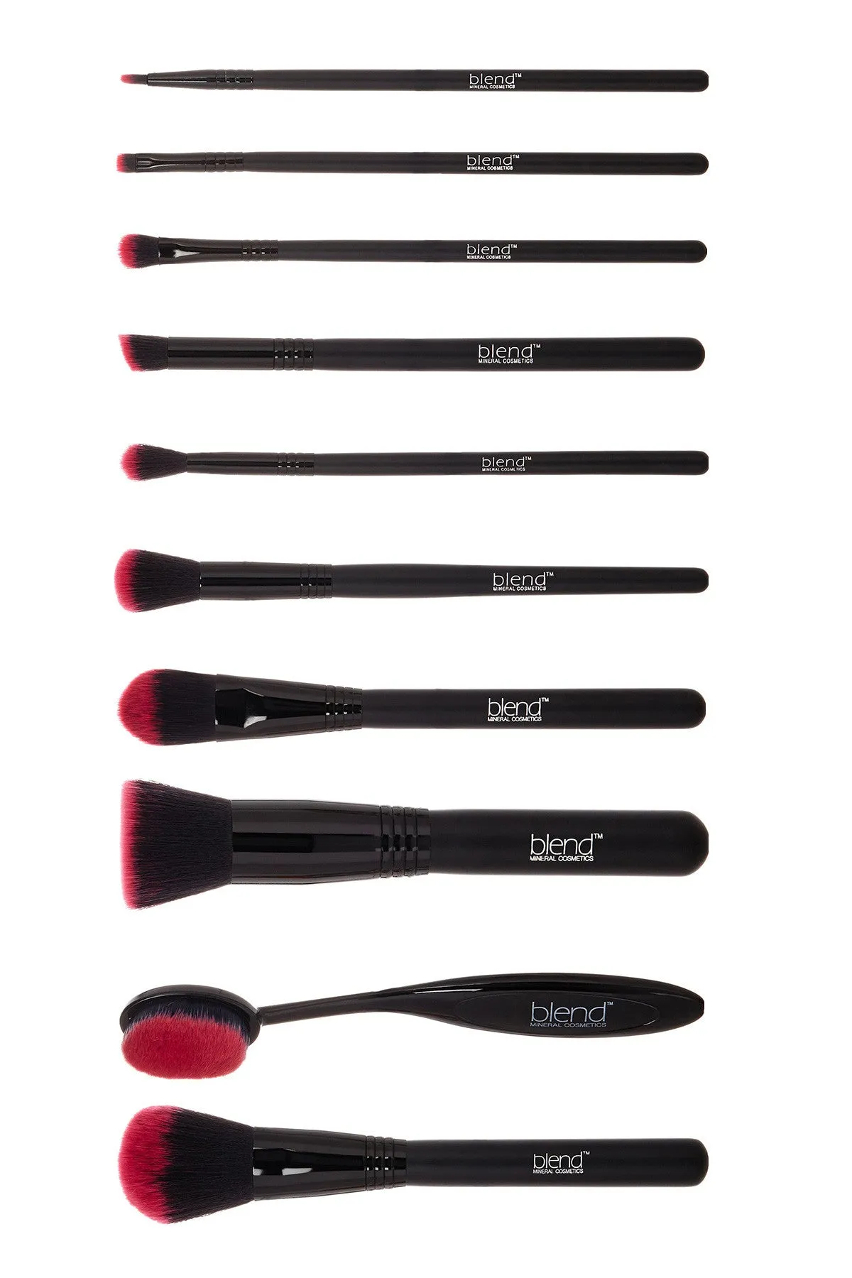 Professional Makeup Artist Complete 11-Piece Brush Kit - Pink