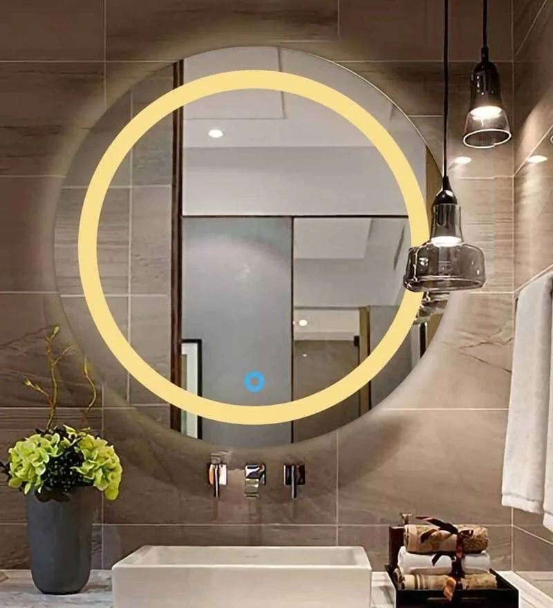 Quality Mirrors Warm White Led Mirror Wall Mounted - 24*24 Inch, Round, Unframed