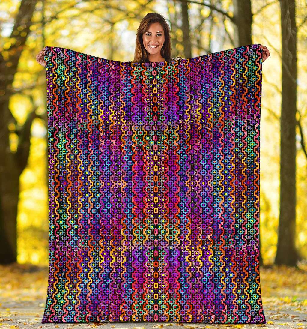 Rainbow Healing Micro Fleece Blanket