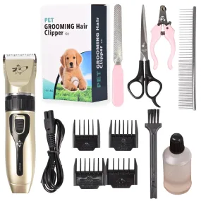 Rechargeable Pet Grooming Low Noise Clipper Kit