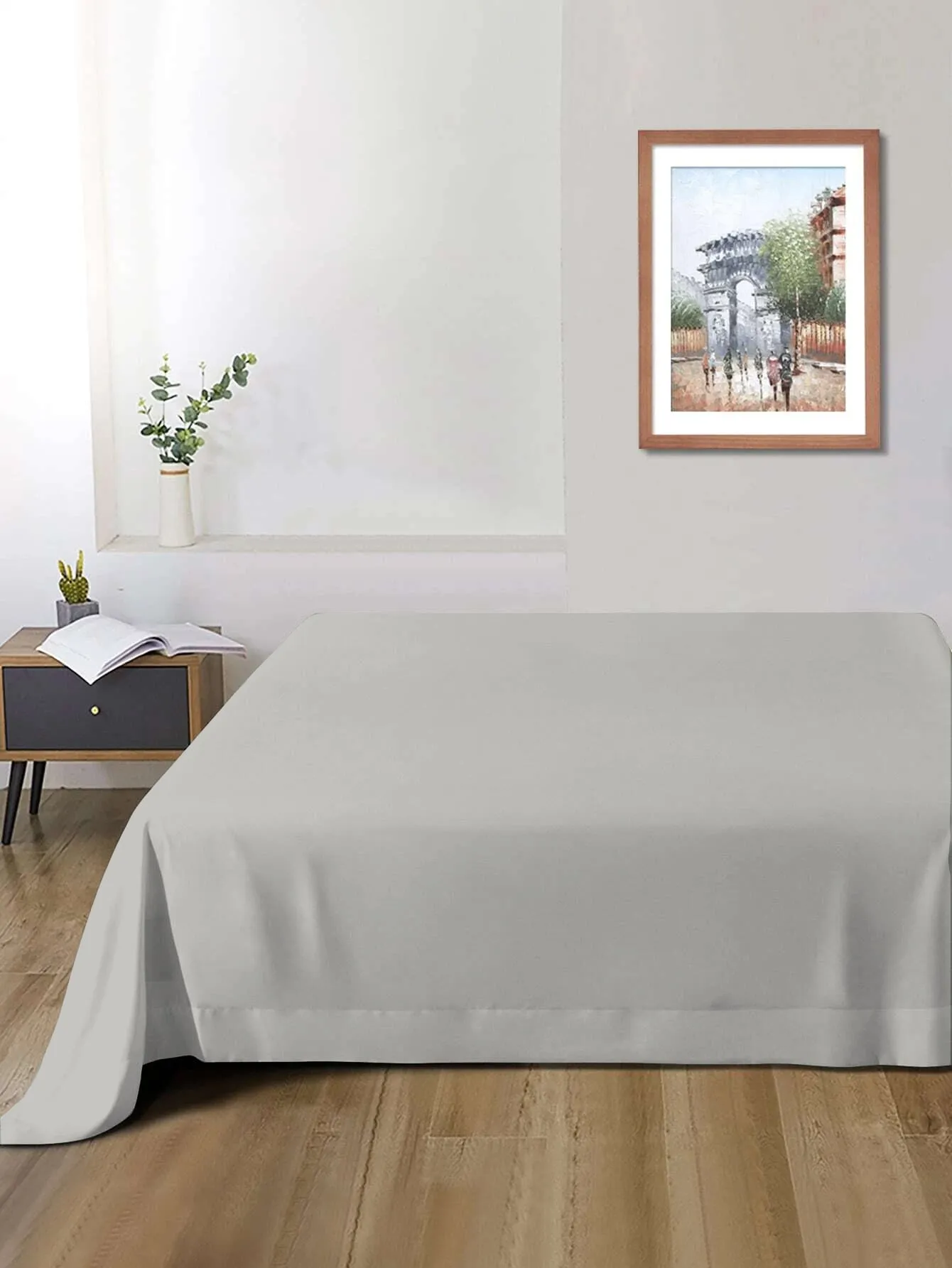 Rest Super Soft Super King Flat Sheet 240x260cm-Gray