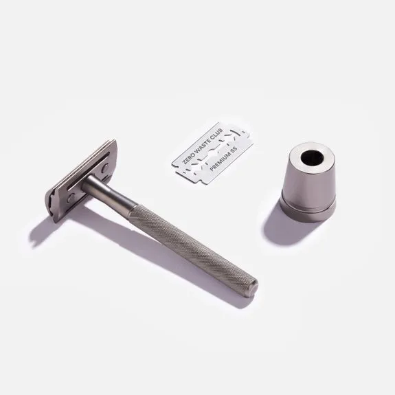 Reusable Safety Razor with Stand - 10 Blades Included