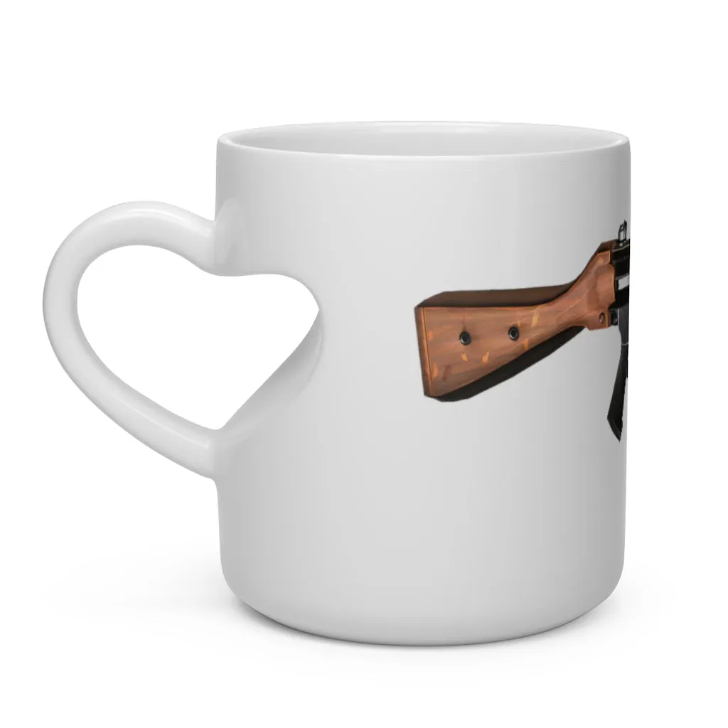 Rifle Heart Shape Mug