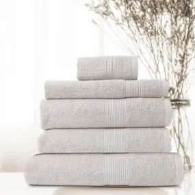 Royal Comfort 5 Piece Cotton Bamboo Towel Set 450GSM Luxurious Absorbent Plush - Sea Holly