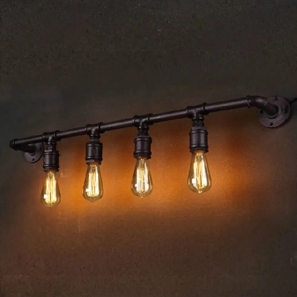 Rustic Wrought Iron Wall Light with Farmhouse Charm for Living Room