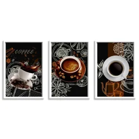 SAF paintings Set of 3 Coffee Mug Premium White Frame Wall Painting for Home DecorationSA-COMBO-934-M3