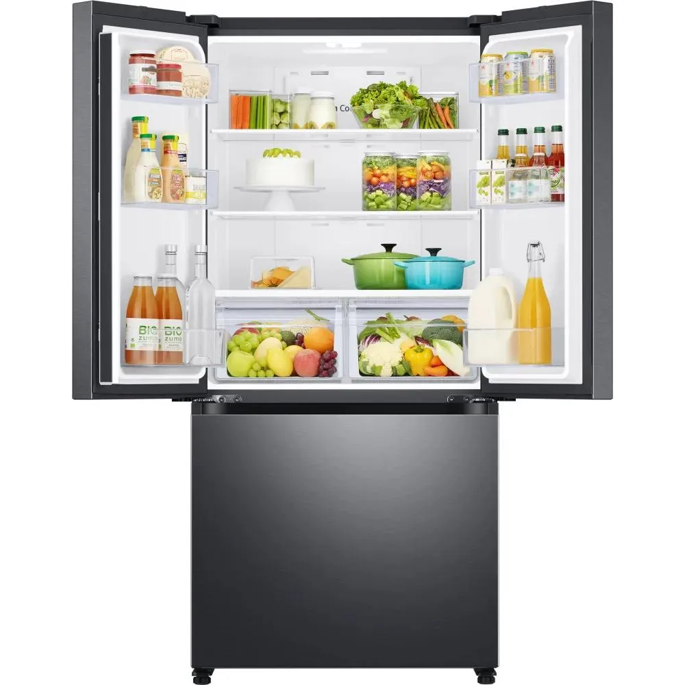 Samsung 18 cu. ft. Counter-Depth French 3-Door Refrigerator with Twin Cooling Plus® RF18A5101SG/AA