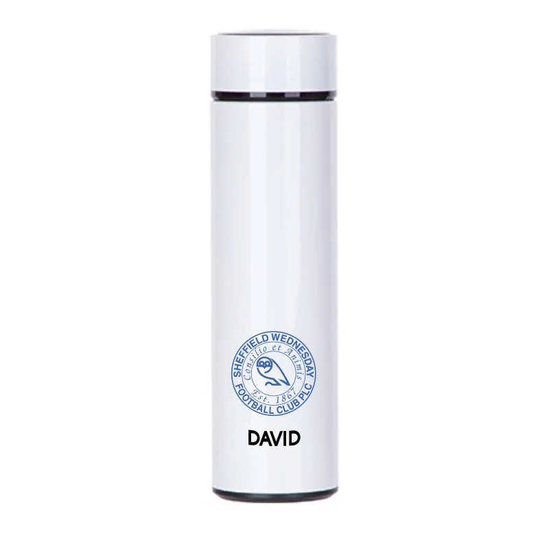 Sheffield Wednesday Circle Retro Personalised Thermos Flask