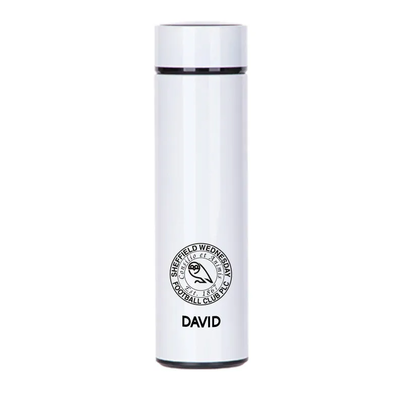 Sheffield Wednesday Circle Retro Personalised Thermos Flask