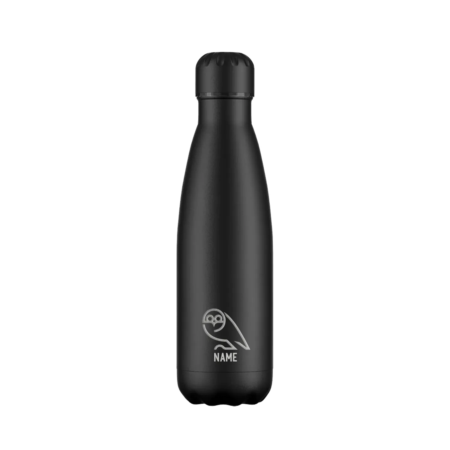 Sheffield Wednesday Owl Engraved Water Bottle - Black