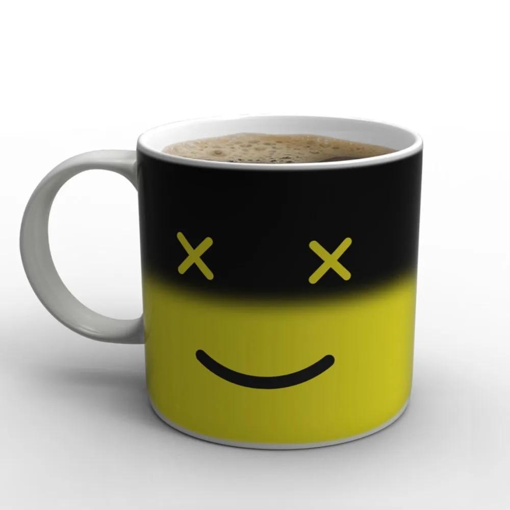 Smile Face Color Changing Morning Mug Magical Chameleon Coffee Mug Temperature Sensing Milk Mugs And Cups