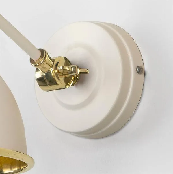 Smooth Brass Brindley Wall Light in Teasel | From The Anvil