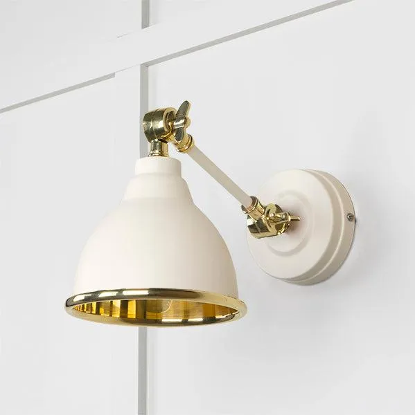 Smooth Brass Brindley Wall Light in Teasel | From The Anvil