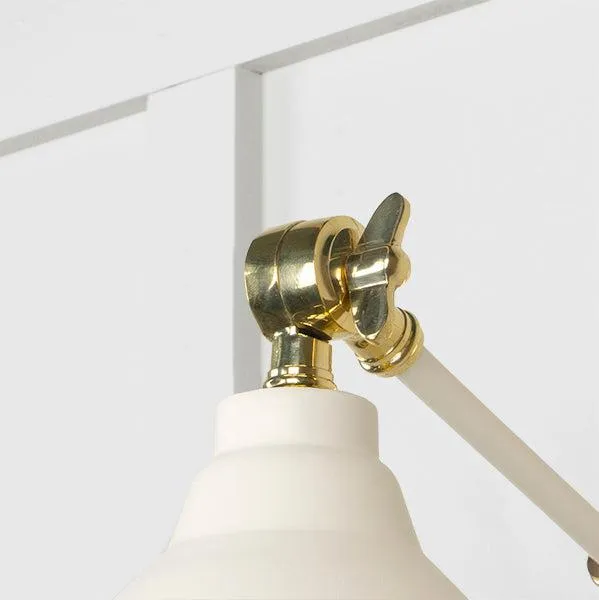 Smooth Brass Brindley Wall Light in Teasel | From The Anvil