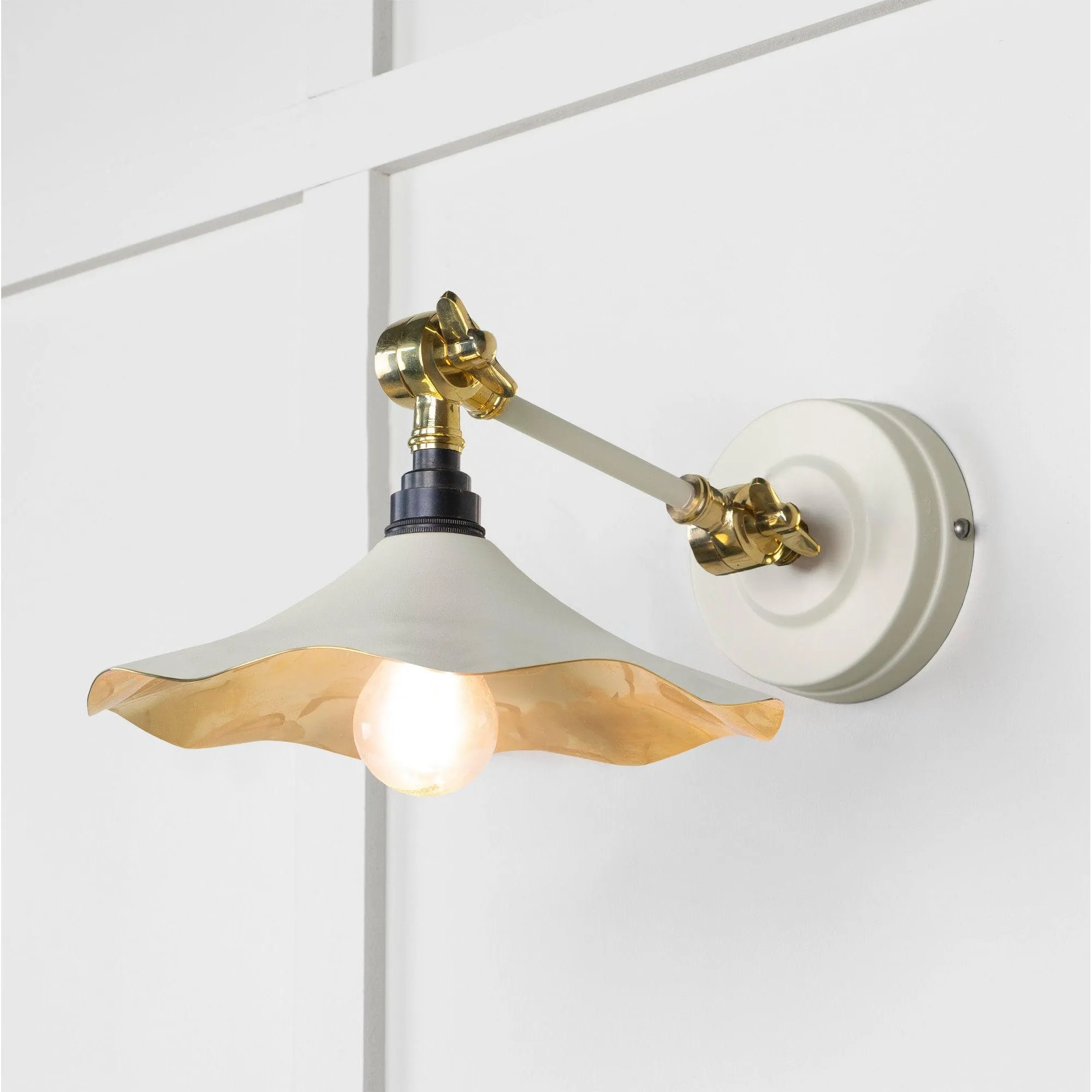 Smooth Brass Flora Wall Light in Teasel | From The Anvil