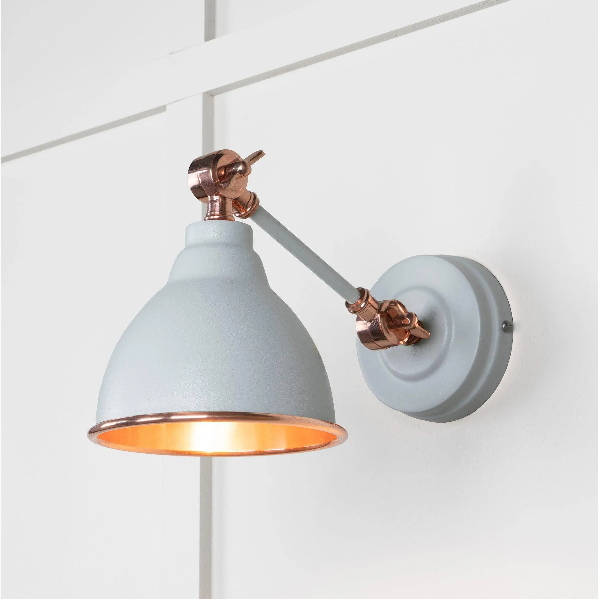 Smooth Copper Brindley Wall Light in Birch | From The Anvil