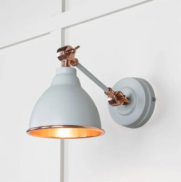 Smooth Copper Brindley Wall Light in Birch | From The Anvil