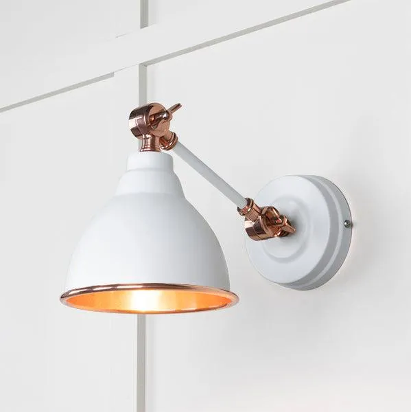 Smooth Copper Brindley Wall Light in Flock | From The Anvil