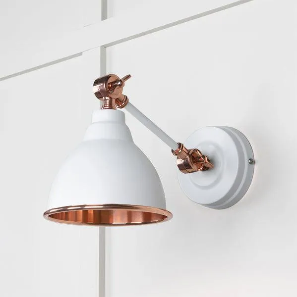 Smooth Copper Brindley Wall Light in Flock | From The Anvil