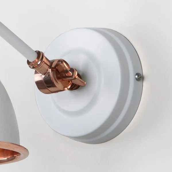 Smooth Copper Brindley Wall Light in Flock | From The Anvil