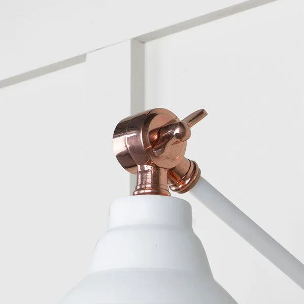 Smooth Copper Brindley Wall Light in Flock | From The Anvil