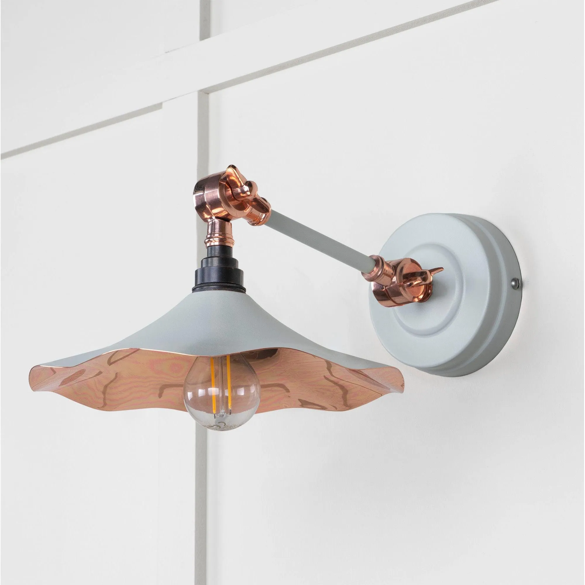 Smooth Copper Flora Wall Light in Birch | From The Anvil