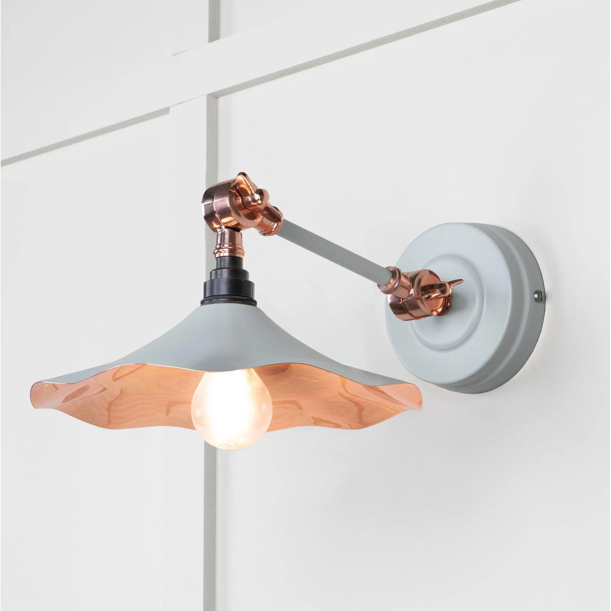 Smooth Copper Flora Wall Light in Birch | From The Anvil