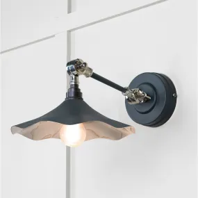 Smooth Nickel Flora Wall Light in Soot | From The Anvil