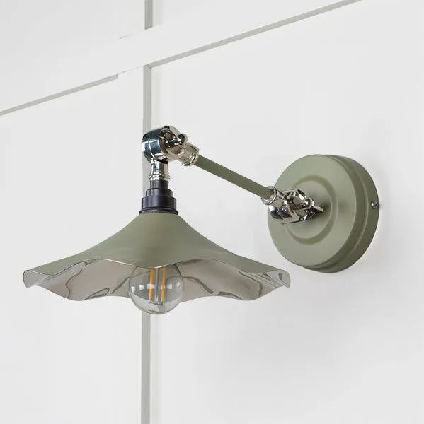 Smooth Nickel Flora Wall Light in Tump | From The Anvil