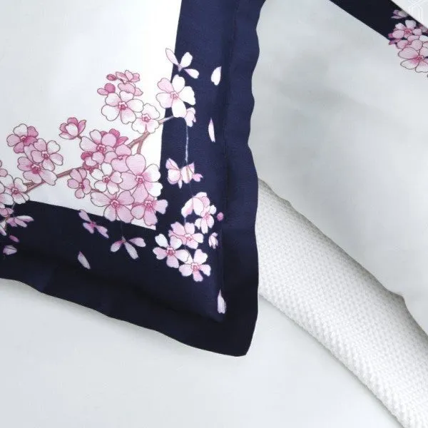 Spring Blossom Navy European Pillowcase by Wedgwood