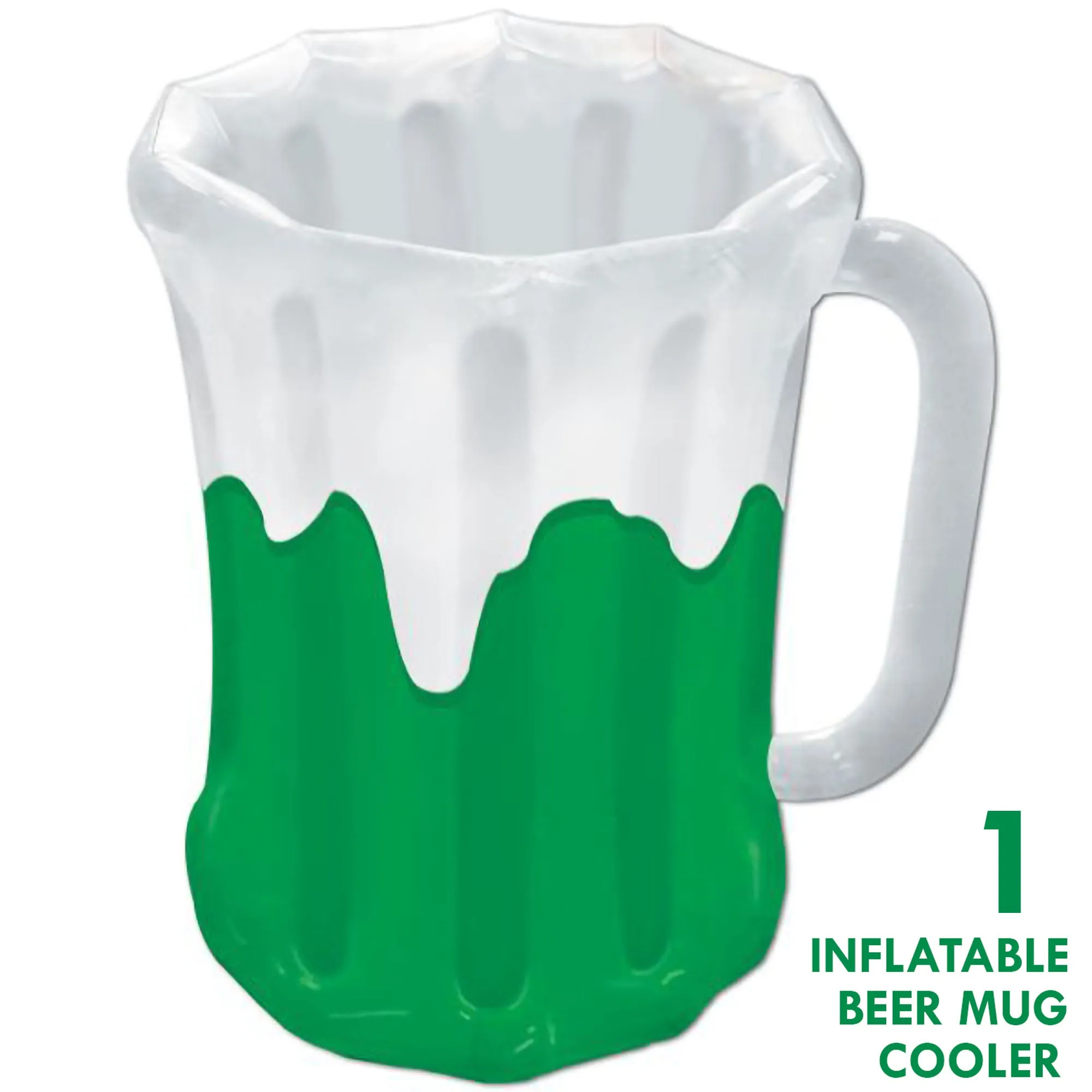 St. Patrick's Day Party Supplies - Frothy Green Mug Inflatable Drink Cooler, 27" x 18"