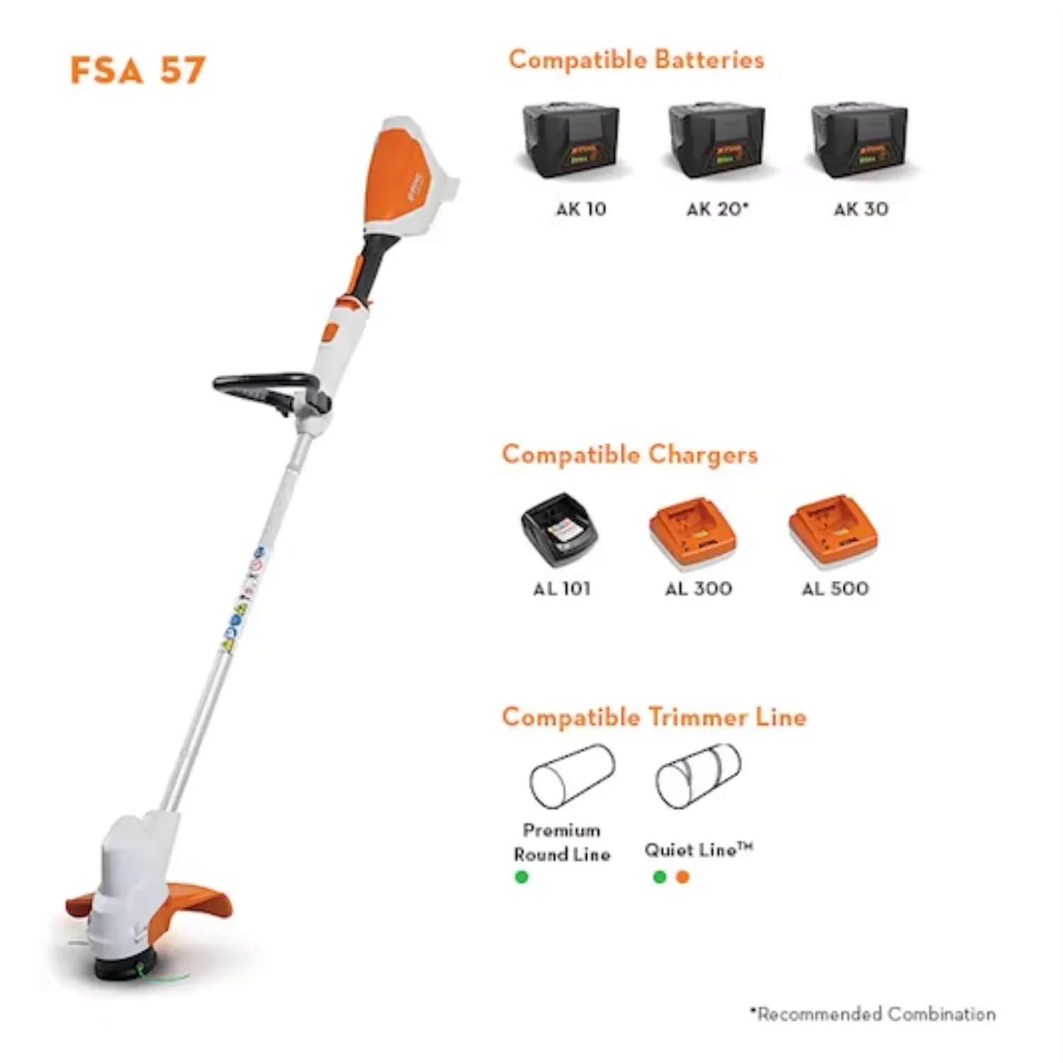 STIHL FSA 57 Battery Powered String Trimmer | Tool Only