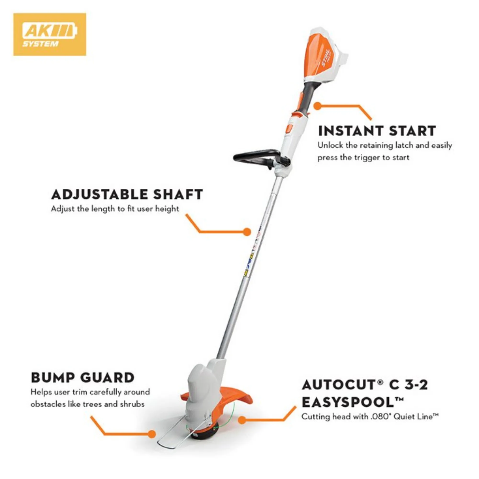 STIHL FSA 57 Battery Powered String Trimmer | Tool Only