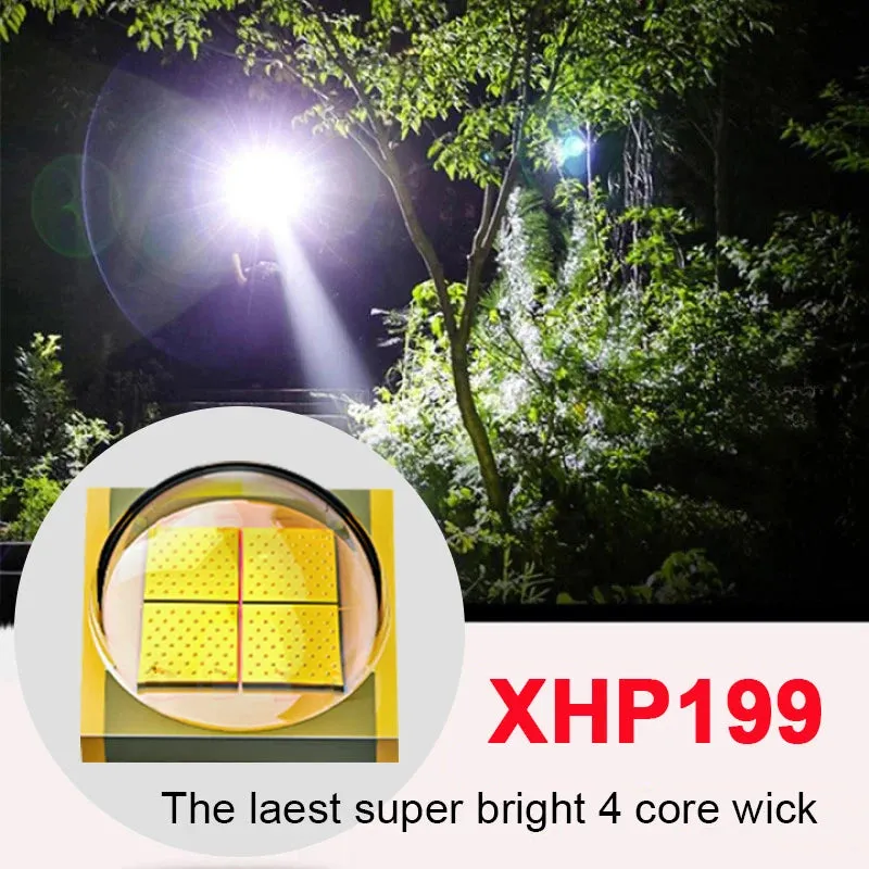 Super XHP199 LED Headlamp Headlight Powerful Head Flashlight USB Rechargeable Head Lamp Torch Light Lantern For Camping Fishing