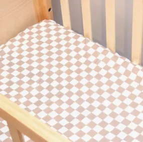 The Checkers Muslin Crib Sheet