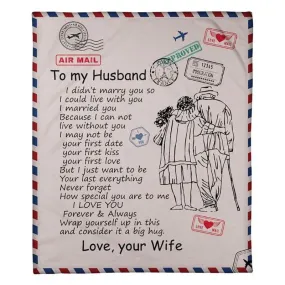 To My Husband - From Wife - A326 - Premium Blanket