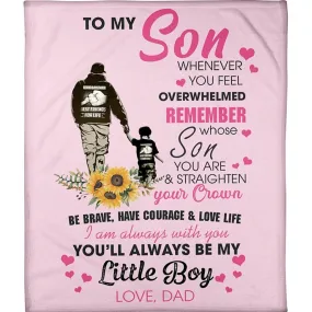 To My Son - From Dad - A327 - Premium Blanket