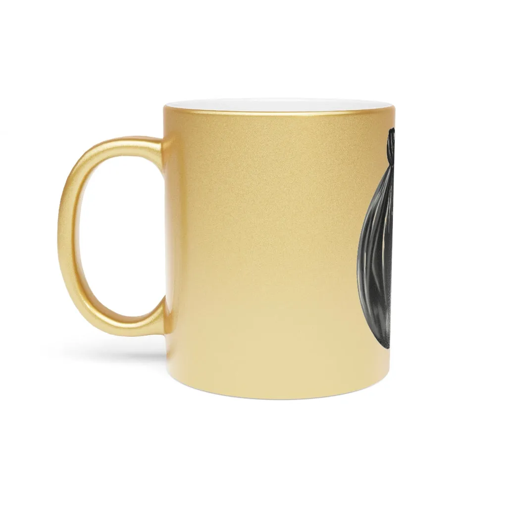 Trash Bag Metallic Mug (Silver / Gold)