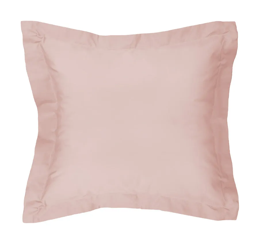 Tuscan Collection Cotton Percale European Pillowcase Blush