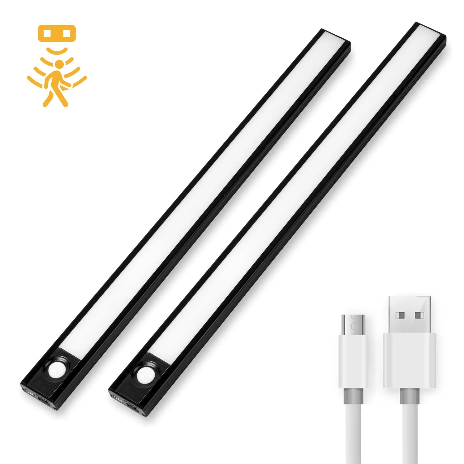 Ultra-thin LED Cabinet Lights with Smart Motion Sensor, Wireless USB Rechargeable, Best for Closet, Cabinet, Storage Room