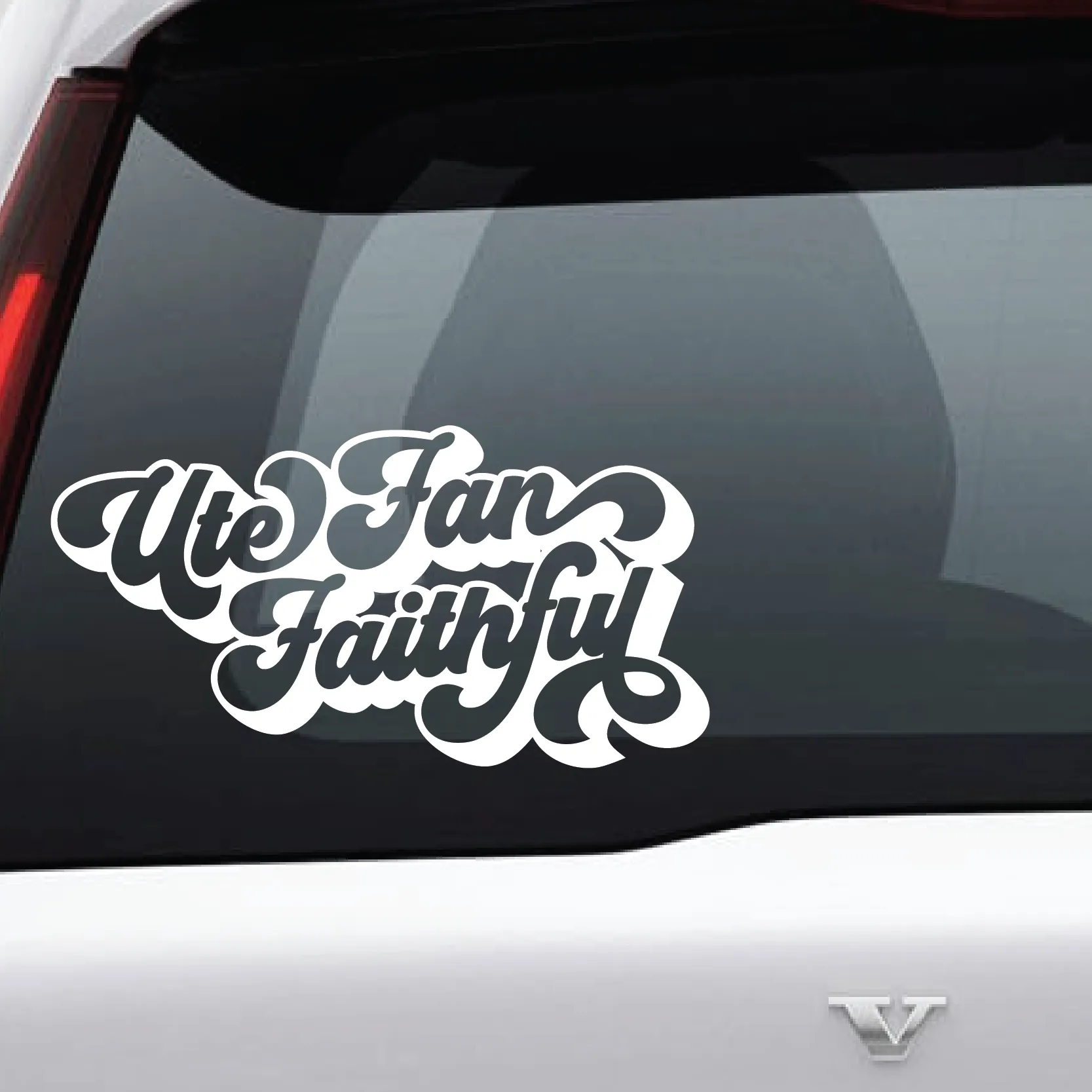 Utah Fan Faithful Script Vinyl Decal