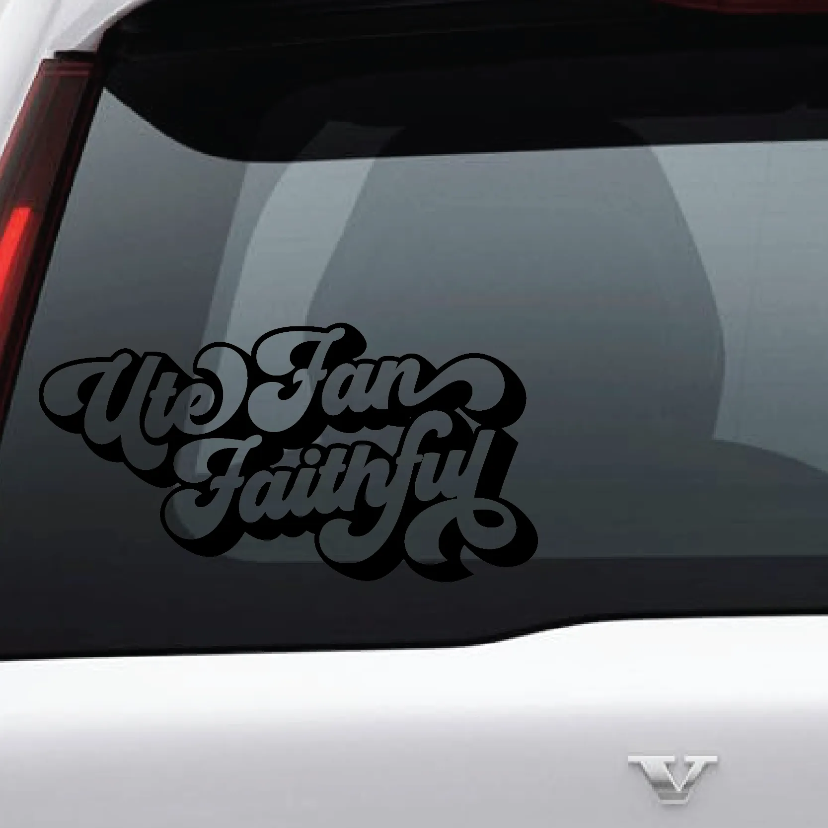 Utah Fan Faithful Script Vinyl Decal