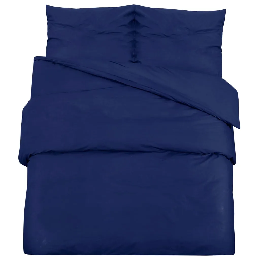 vidaXL Duvet Cover Set Navy Blue 200x220 cm Light-weight Microfiber