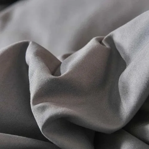 Without filler 4 Pieces single size, Plain grey color, Bedding set