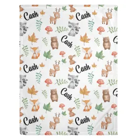 Woodland Wonderland Personalized Minky Blanket (Smooth Minky)