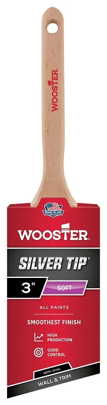 Wooster 5228-3 Paint Brush, 3 in W, Semi-Oval Brush, Polyester Bristle, Sash Handle :EA: QUANTITY: 1