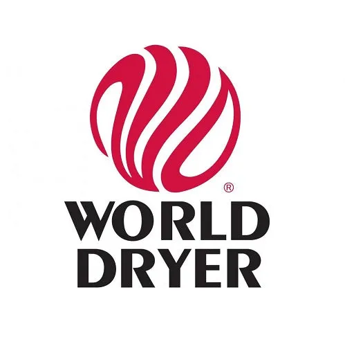 WORLD DRYER® A5-974 Model A Series Hand Dryer - Cast-Iron White Porcelain Push Button Surface-Mounted